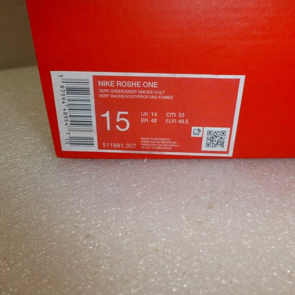 New Nike Roshe run tarp green smoke gray men's shoes size 15 with box - Picture 3 of 6